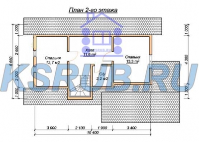 план помещений срубового дома СР-11