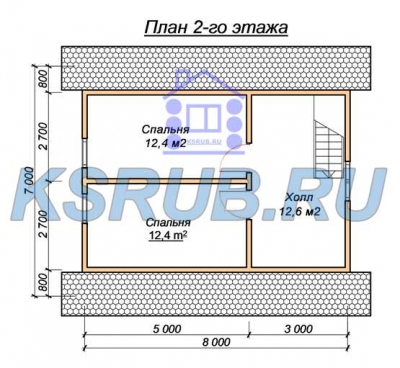 план помещений срубового дома СР-24