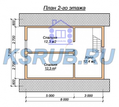 план помещений срубового дома СР-25