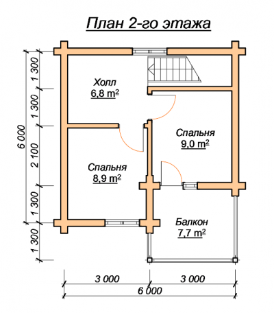 план помещений срубового дома СР-37