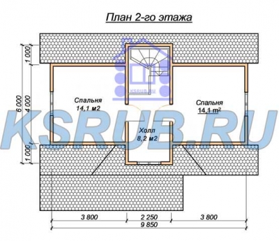 план помещений срубового дома СР-6