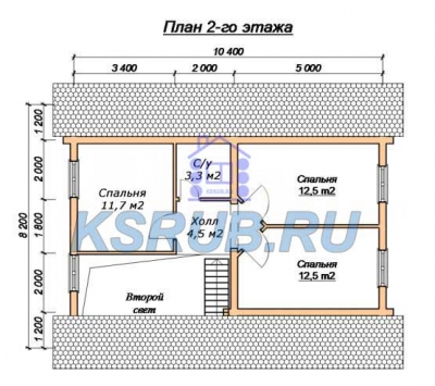 план помещений срубового дома СРД-23